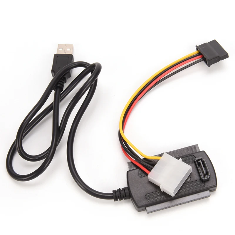 USB 2.0 IDE SATA Adaptera Kabeli, 4 Polu Barošanas Vads 2.5 3.5 HD HDD, Cietā Diska Adapteri Pārveidotājs Kabelis