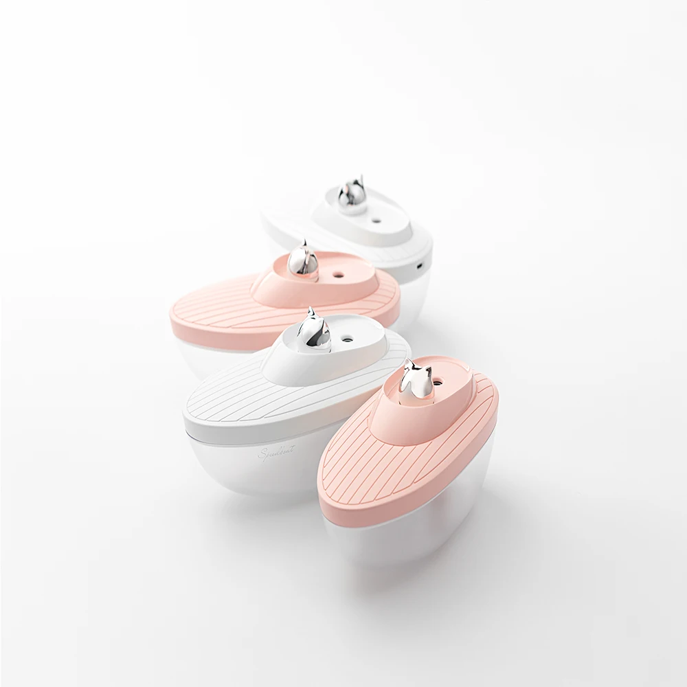 USB Mini Cute Karikatūra Kaķis Laivu Darbvirsmas Gaisa gaisa mitrinātāju Ar LED Gaismas Mājsaimniecības Pulverizators Difuzoru Gudras Mājas Lietošanai