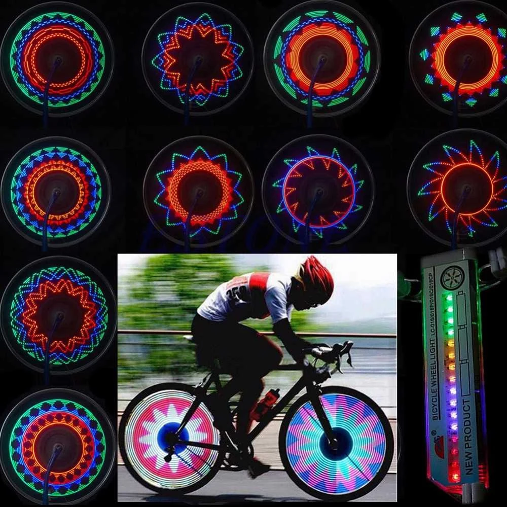 Velosipēdu, Motociklu, Velosipēdu Riepas Riepas Riteņa Gaismas 32 LED Flash Runāja Gaismas Lampa Āra Velo Gaismas, 24 Collu Riteņu
