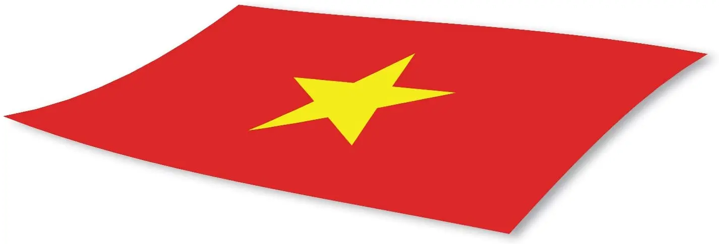 Vjetnamas Karogs Auto Uzlīme Piemērots Datoru Uzlīmes Trolejbusa Gadījumā Sienu Bufera Uzlīmes, Ūdensizturīgs