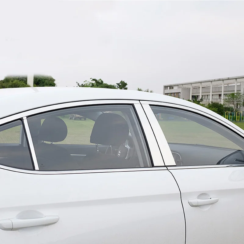 Vtear Par Hyundai Elantra logu apdare vāka apdare Ārpuse Nerūsējošā tērauda auto-matu veidošanas produktus piederumu Hroma 2017