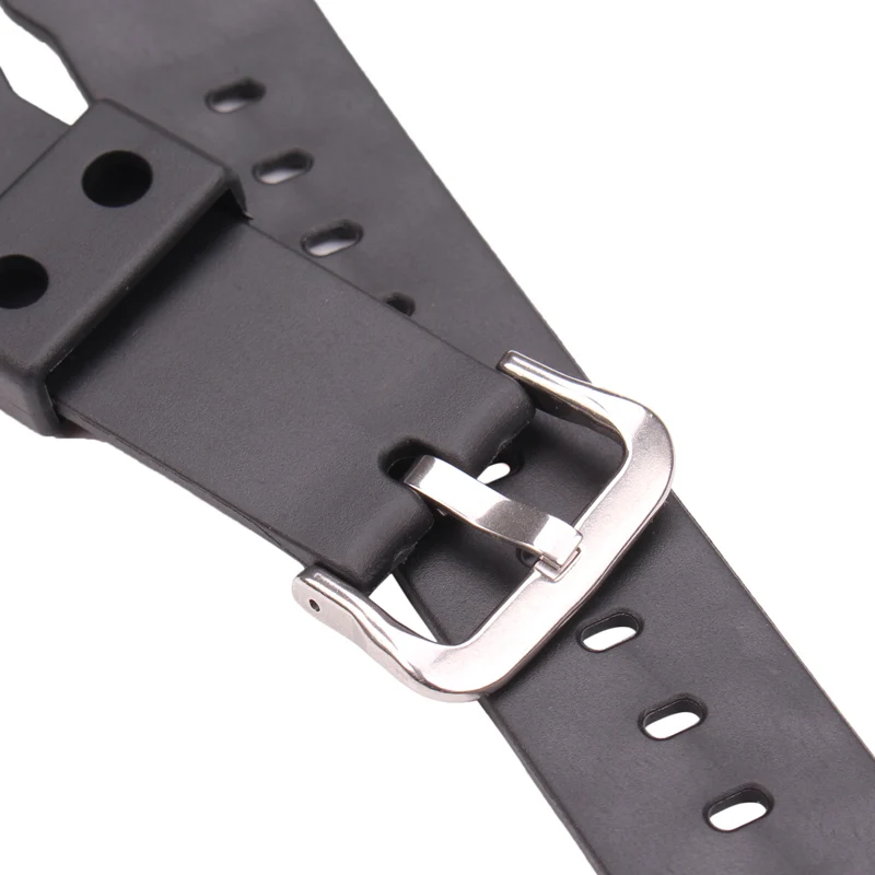 Watchbands 16mm X 25mm Vīriešiem Black Sports Daivings Gumijas, Silikona Pulksteņu Siksniņas Joslas Casio 6900 Sērijas Skatīties Piederumi