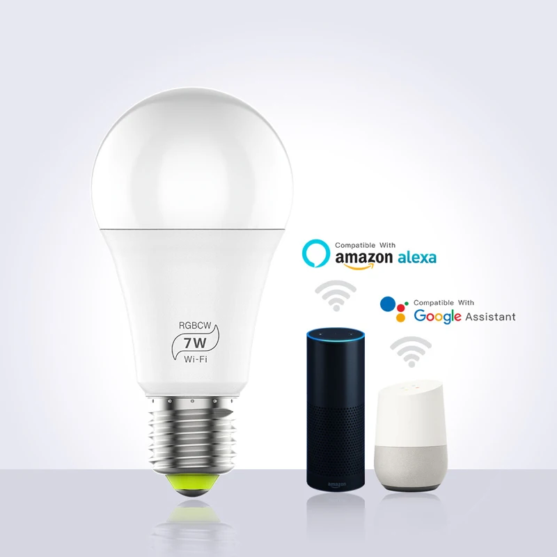WiFi Smart Lampas Gaismas Aptumšojami LED Spuldzes Musice Balss Smart Dzīves APP Bezvadu Tālvadības pults Darbojas ar Alexa, Google Home