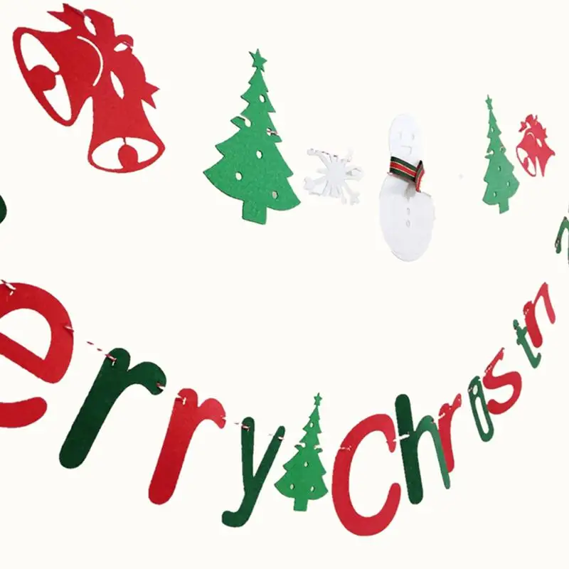 Ziemassvētku Rotājumi Banner Jauki Priecīgus Ziemassvētkus Karājas Vēstules Sniegavīrs Stērste Karogu Ziemassvētki Partijas Apdare
