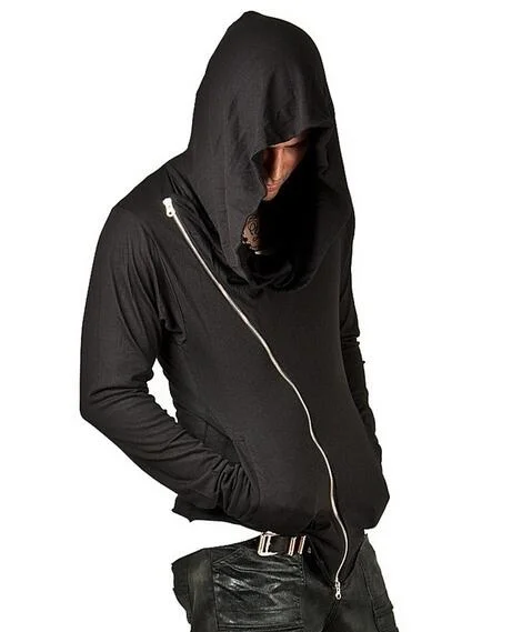 ZOGAA Jaunu Vīriešu sporta Krekls pelēkā vārna Long Piedurknēm Slim Fit Vīriešu Rāvējslēdzēju Hoodies Assassin Master Jaciņa Creed Jaka Plus Izmērs S-3XL