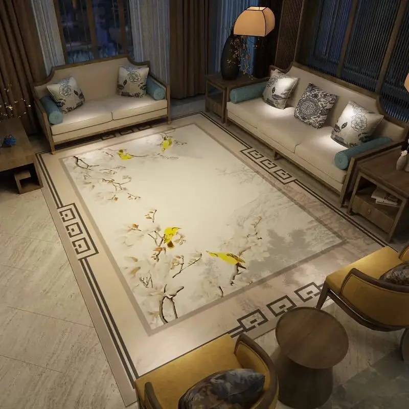 Ķīniešu Stila Ziedu Putni 3D Paklāja viesistabā, Guļamistabā Paklāju Dīvānu Mat Lielu Paklāji Pētījums/ Gultas/Gaitenis Mājas Doormat